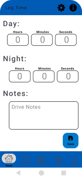 Drive details screen showing route map, distance, and notes
